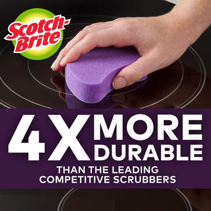 Scratch-Free Glass Cooktop Pads, Chemical Free Cleaning for Glass Stovetops, Tackle Burnt-On Messes, 2 Cleaning Pads