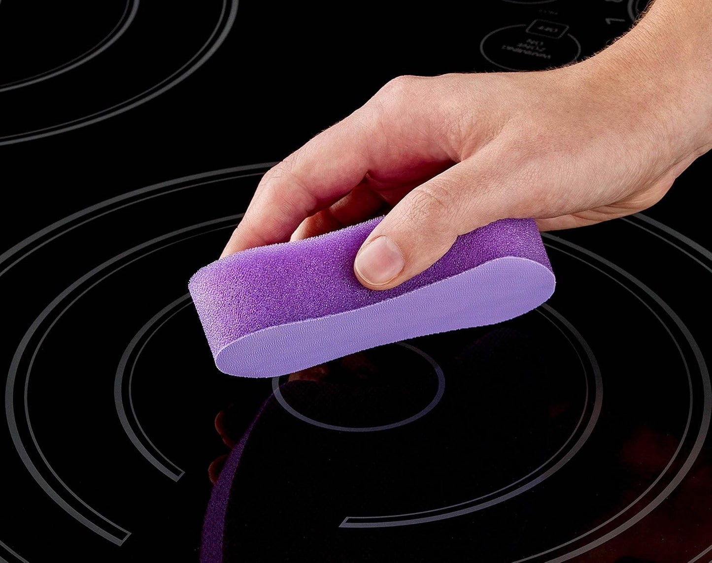 Scratch-Free Glass Cooktop Pads, Chemical Free Cleaning for Glass Stovetops, Tackle Burnt-On Messes, 2 Cleaning Pads