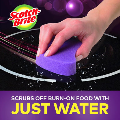 Scratch-Free Glass Cooktop Pads, Chemical Free Cleaning for Glass Stovetops, Tackle Burnt-On Messes, 2 Cleaning Pads