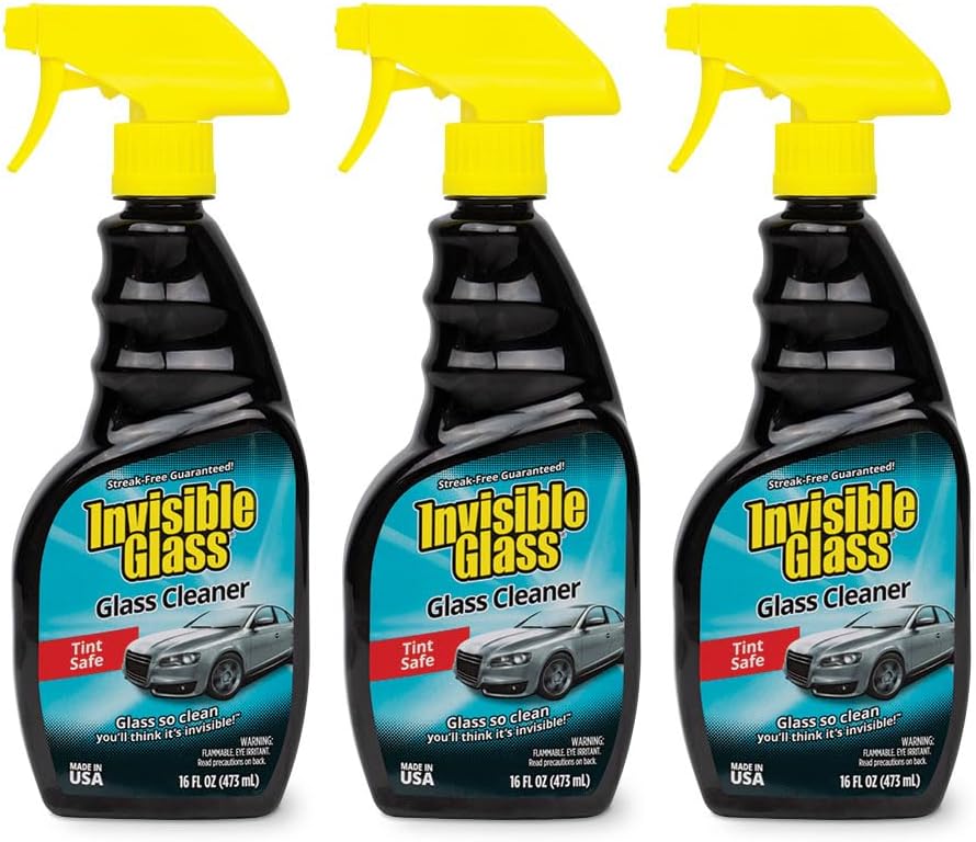 92163 Premium Glass Cleaner Spray for Car Windshields and Windows – Automotive and Home Window Cleaner – Streak-Free, Ammonia-Free, Tint-Safe – 16 fl oz
