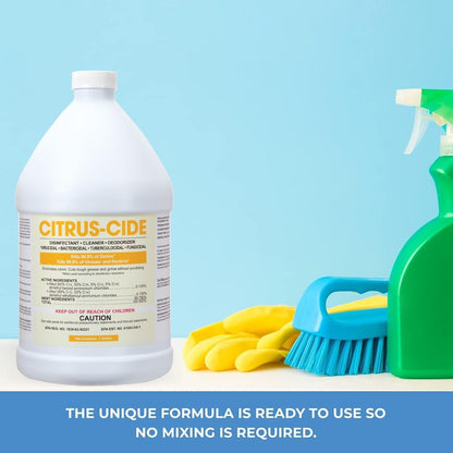 ForPro Citrus-Cide Hospital Grade Disinfectant Cleaner, 1 Gallon Refill (128 fl. oz.) – All Purpose Cleaner, Disinfectant & Deodorizer, Citrus Scent