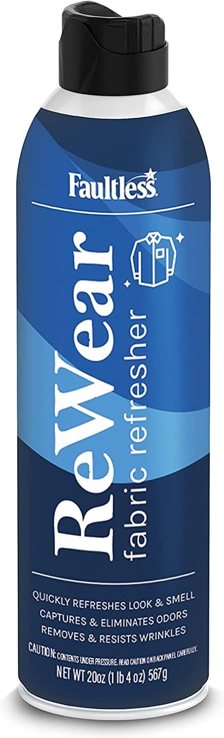 ReWear Dry Wash Spray for Clothing – Wrinkle Remover, Fabric Refresher Spray, Captures Odors – Like Dry Shampoo for Clothes: Fresh Look W/Out Laundry, 3oz (Mini 3 Pack)