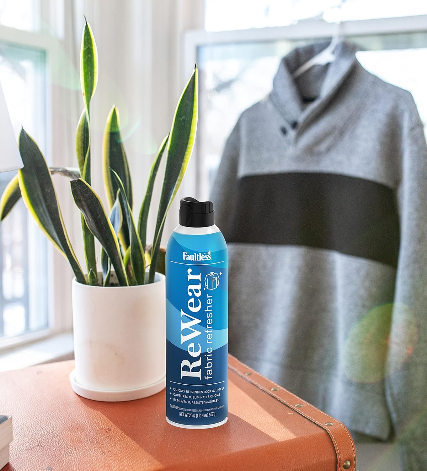 ReWear Dry Wash Spray for Clothing – Wrinkle Remover, Fabric Refresher Spray, Captures Odors – Like Dry Shampoo for Clothes: Fresh Look W/Out Laundry, 3oz (Mini 3 Pack)