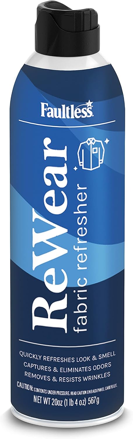 ReWear Dry Wash Spray for Clothing – Wrinkle Remover, Fabric Refresher Spray, Captures Odors – Like Dry Shampoo for Clothes: Fresh Look W/Out Laundry, 3oz (Mini 3 Pack)