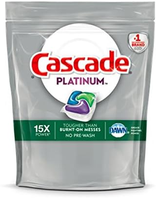 Platinum Dishwasher Soap Pods, Actionpacs + Oxi, Fresh, 62 Count of Dishwasher Detergent Pods