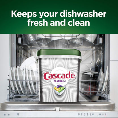 Platinum Dishwasher Soap Pods, Actionpacs + Oxi, Fresh, 62 Count of Dishwasher Detergent Pods
