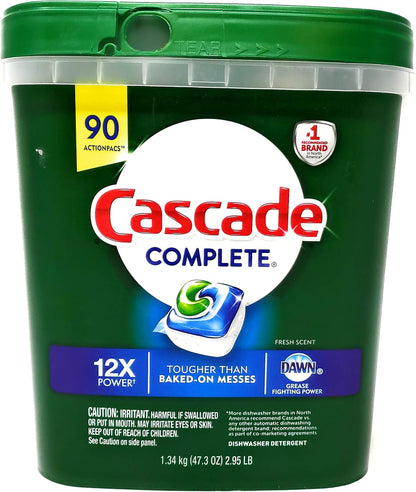 Platinum Dishwasher Soap Pods, Actionpacs + Oxi, Fresh, 62 Count of Dishwasher Detergent Pods