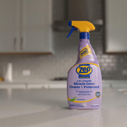 Home Pro Foaming Miracle Grout Cleaner & Protectant - 32 Fl. OZ - (Pack of 1) 2-in-1 for Sparkling Clean Grout Lines