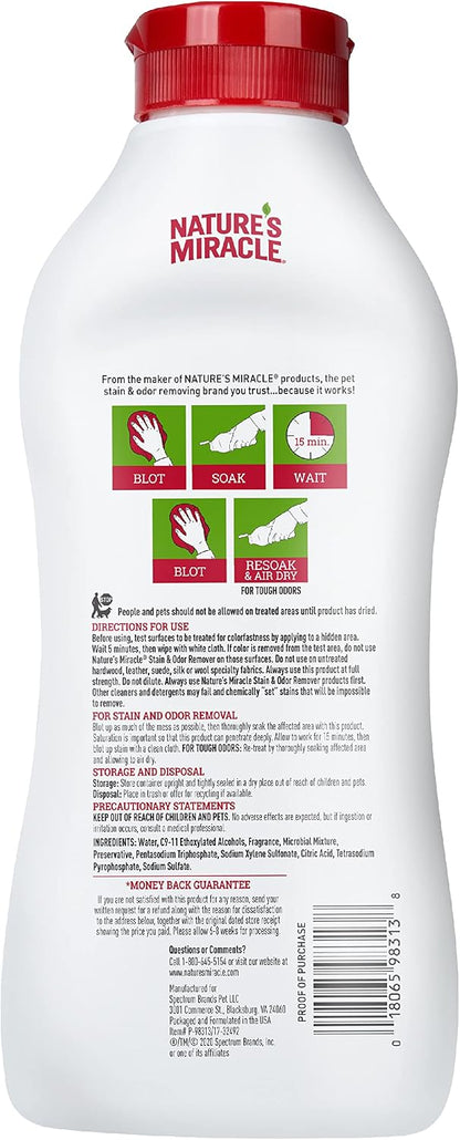 Stain and Odor Remover Dog, 32 Ounces, Everyday Mess Enzymatic Odor Control Formula