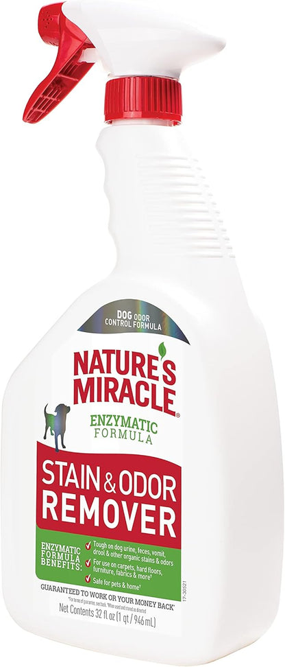 Stain and Odor Remover Dog, 32 Ounces, Everyday Mess Enzymatic Odor Control Formula