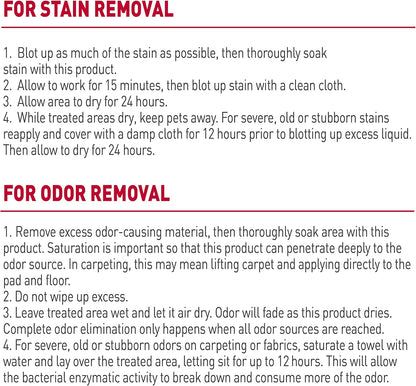Stain and Odor Remover Dog, 32 Ounces, Everyday Mess Enzymatic Odor Control Formula