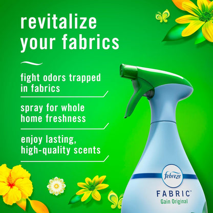 Fabric Spray Air Freshener, Odor-Fighting Fabric Refresher, Sneaker Balls Alternative, Couch Cleaner, Linen Spray, Multi-Use, Downy April Fresh Scent, 23.6 fl oz