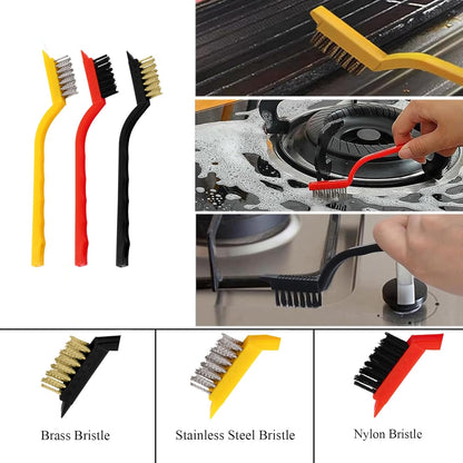 11PCS Crevice Cleaning Brush Set, Hard Bristle Gap Cleaning Kit for Groove, Window, Tiles, Corner, Faucet, Bathroom, Kitchen, Stove, Pot