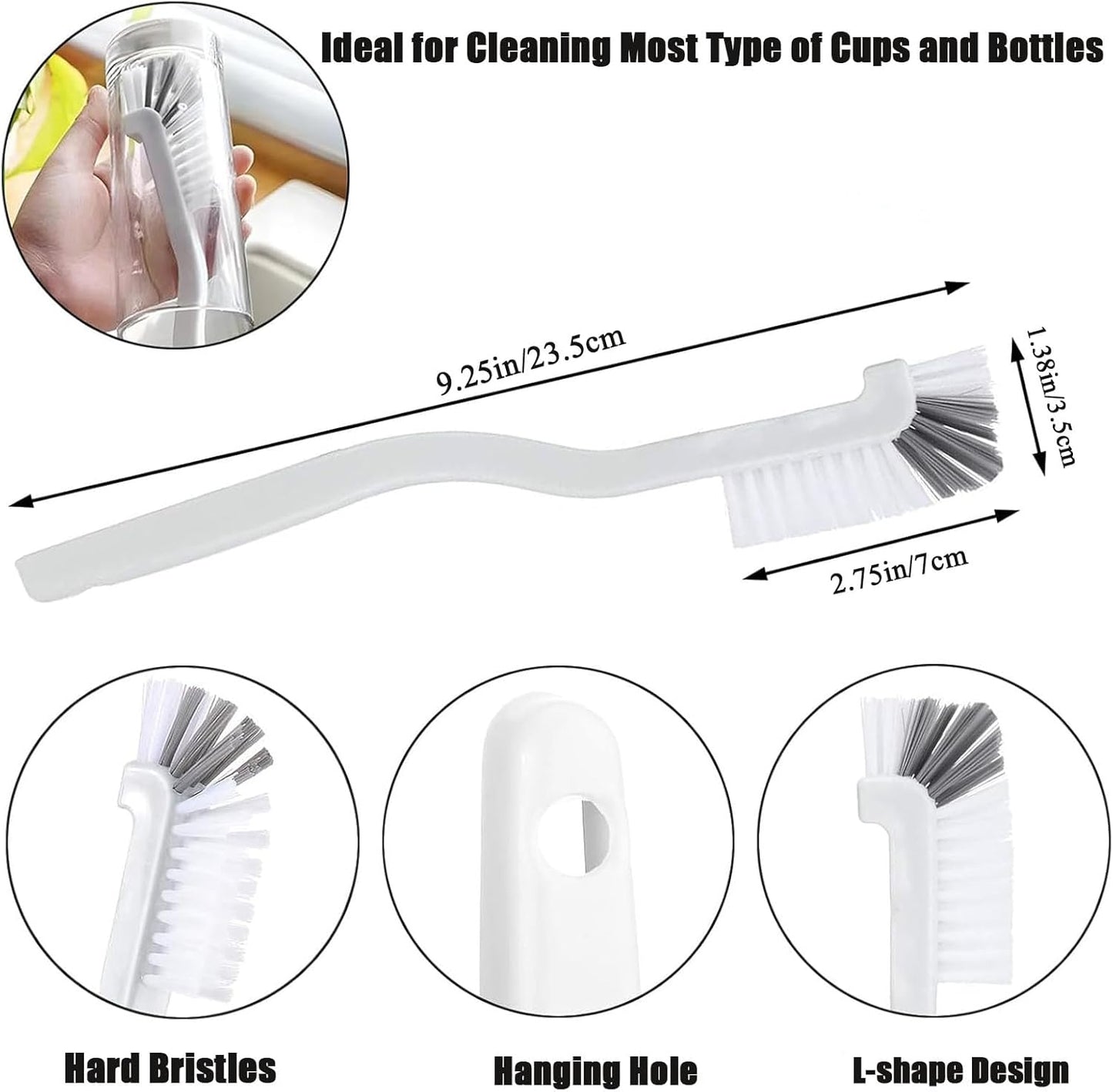 11PCS Crevice Cleaning Brush Set, Hard Bristle Gap Cleaning Kit for Groove, Window, Tiles, Corner, Faucet, Bathroom, Kitchen, Stove, Pot