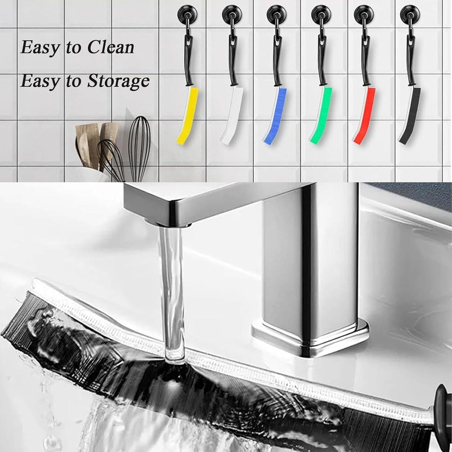 11PCS Crevice Cleaning Brush Set, Hard Bristle Gap Cleaning Kit for Groove, Window, Tiles, Corner, Faucet, Bathroom, Kitchen, Stove, Pot