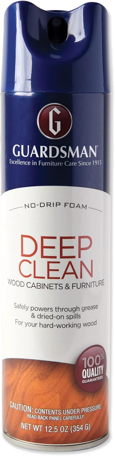 Deep Cleaning Wood Cleaner for Cabinets, Furniture, Tables, and Other Wood Surfaces, Aerosol Spray, 12.5 Ounces