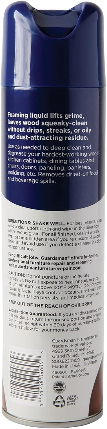 Deep Cleaning Wood Cleaner for Cabinets, Furniture, Tables, and Other Wood Surfaces, Aerosol Spray, 12.5 Ounces