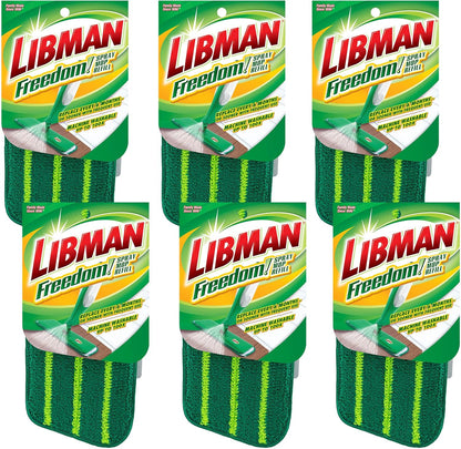 Libman Freedom Spray Mop Kit, Microfiber Wet Mops for Floor Cleaning, Hardwood, Laminate, Tile Cleaner, Household Tool, 24 Oz Solution Tank, Two Extra Replacement Refill Heads Included