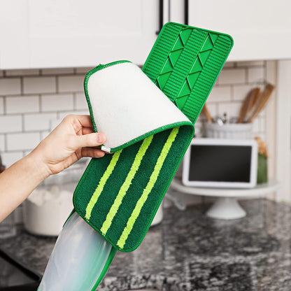 Libman Freedom Spray Mop Kit, Microfiber Wet Mops for Floor Cleaning, Hardwood, Laminate, Tile Cleaner, Household Tool, 24 Oz Solution Tank, Two Extra Replacement Refill Heads Included