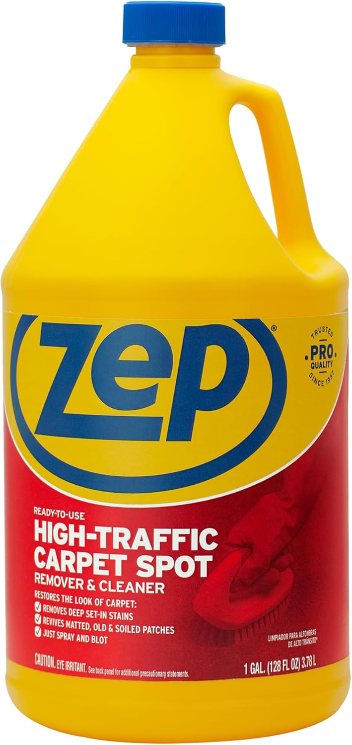 High Traffic Carpet Cleaner - 1 Gallon - Penetrating Formula Removes Deep Stains. Make High-Traffic Areas Look New Again