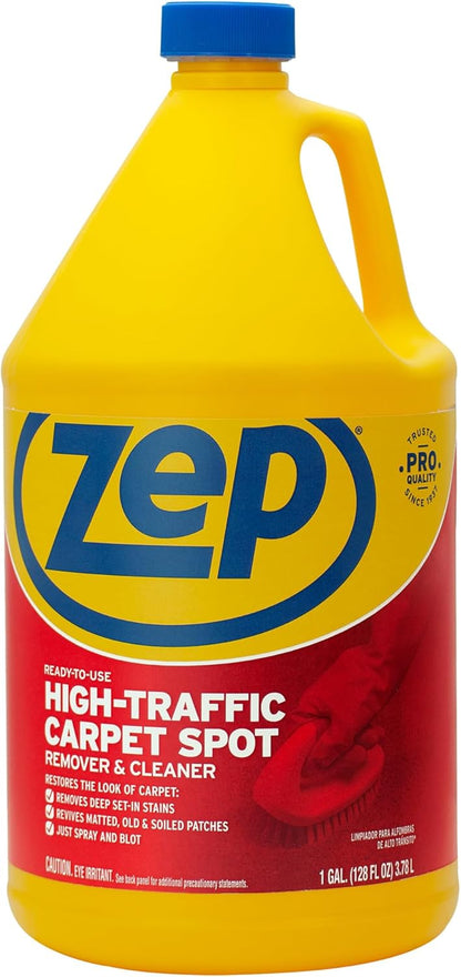 High Traffic Carpet Cleaner - 1 Gallon - Penetrating Formula Removes Deep Stains. Make High-Traffic Areas Look New Again