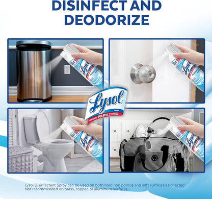 Sanitizing and Antibacterial Spray for Disinfecting & Deodorizing, Crisp Linen, 12.5 Fl Oz