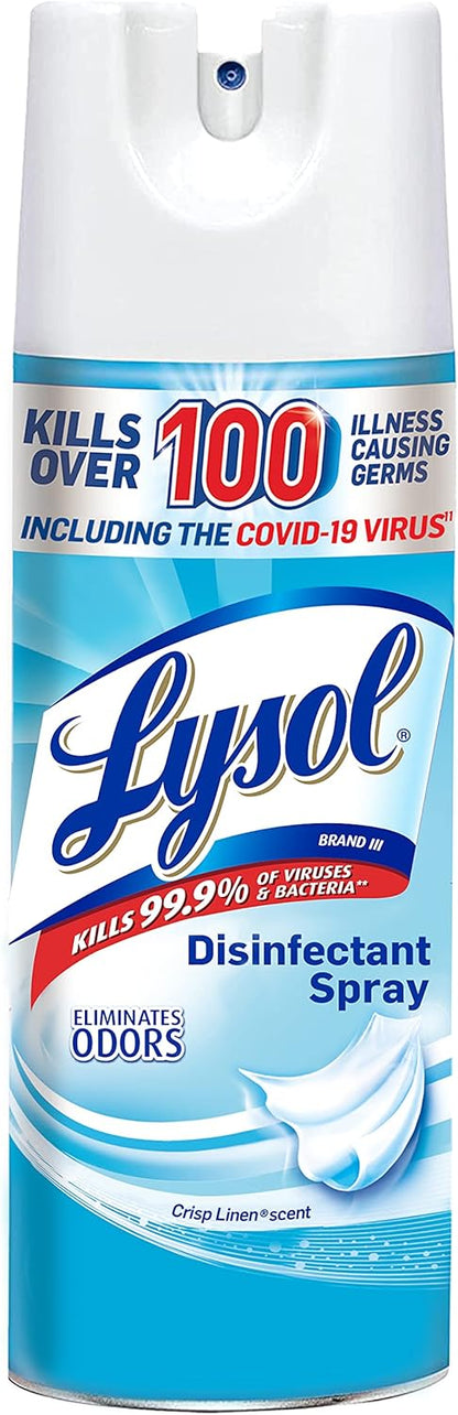 Sanitizing and Antibacterial Spray for Disinfecting & Deodorizing, Crisp Linen, 12.5 Fl Oz