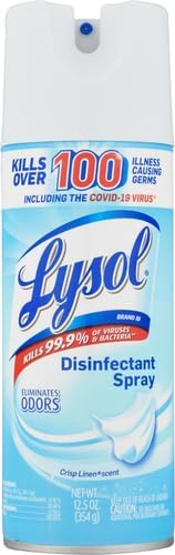 Sanitizing and Antibacterial Spray for Disinfecting & Deodorizing, Crisp Linen, 12.5 Fl Oz