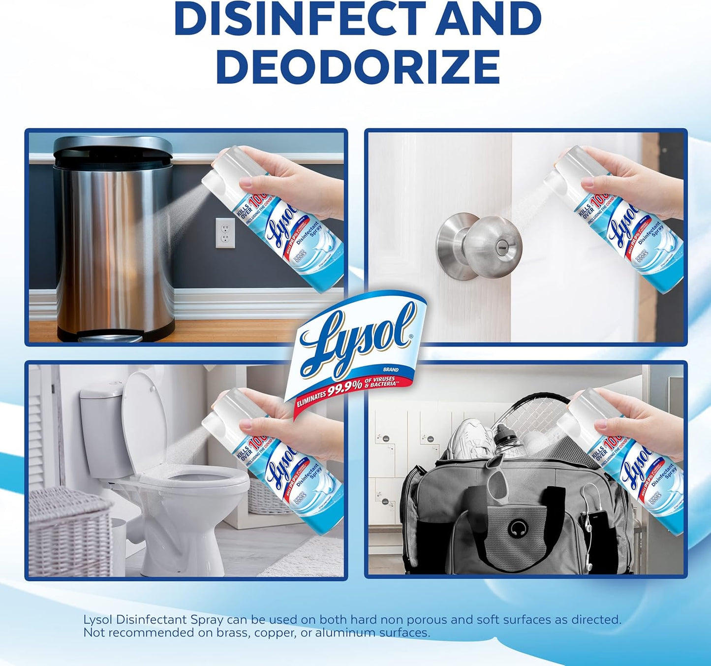 Sanitizing and Antibacterial Spray for Disinfecting & Deodorizing, Crisp Linen, 12.5 Fl Oz