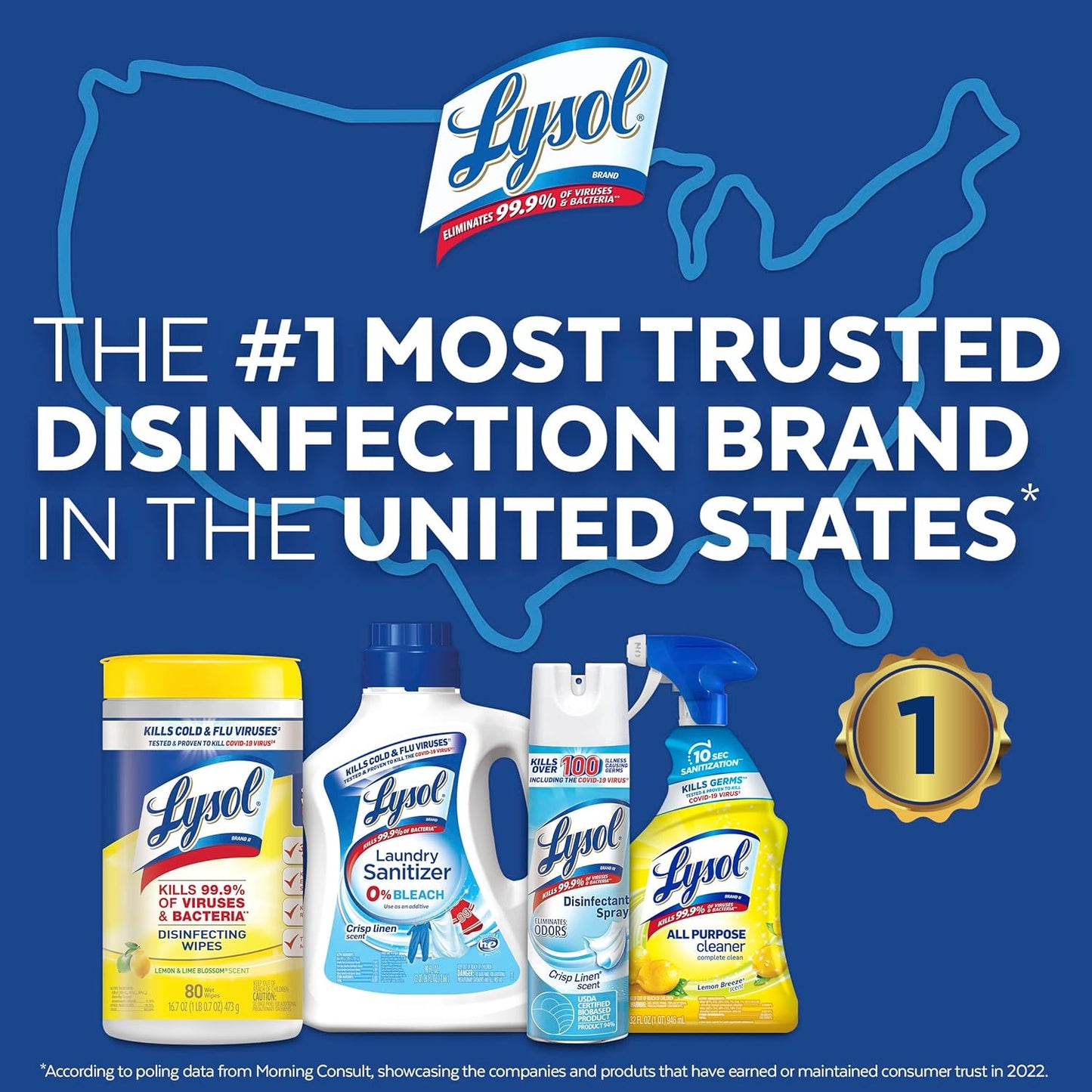 Sanitizing and Antibacterial Spray for Disinfecting & Deodorizing, Crisp Linen, 12.5 Fl Oz