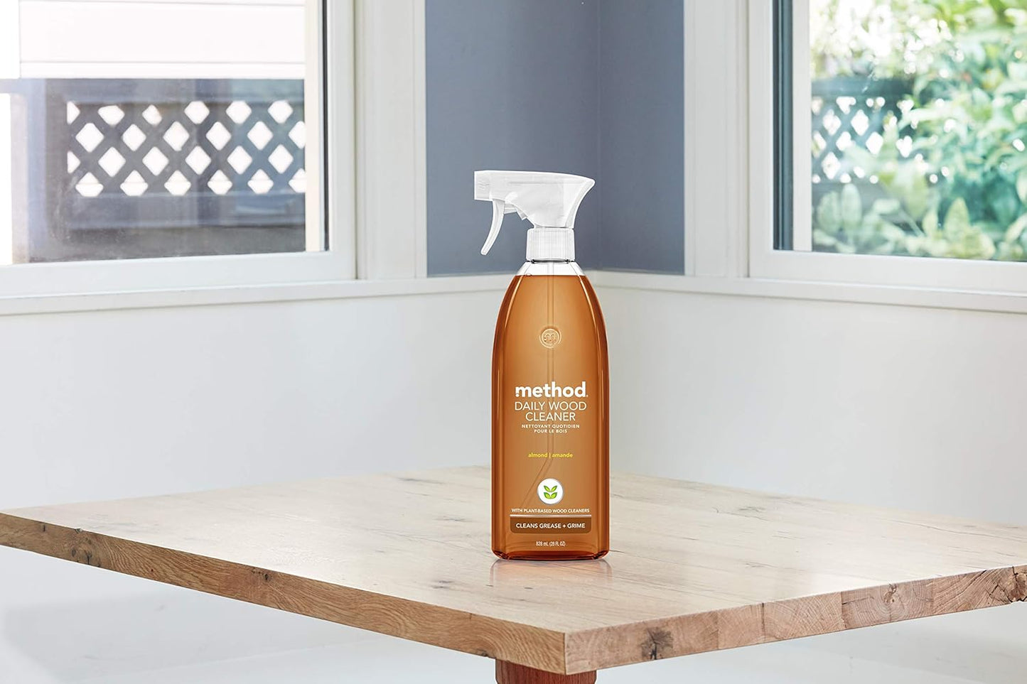 Daily Wood Cleaner, Almond, Cleans Shelves, Tables and Other Wooden Surfaces While Removing Dust & Grime, 28 oz Spray Bottles, (Pack of 1)